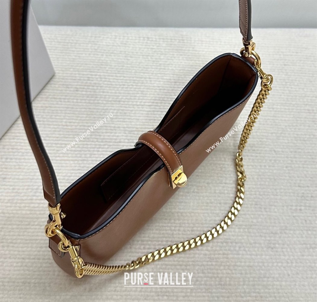 Celine Shoulder Camille16 Soft Bag in Smooth Calfskin Brown 2025 122073 (BL-250807047)