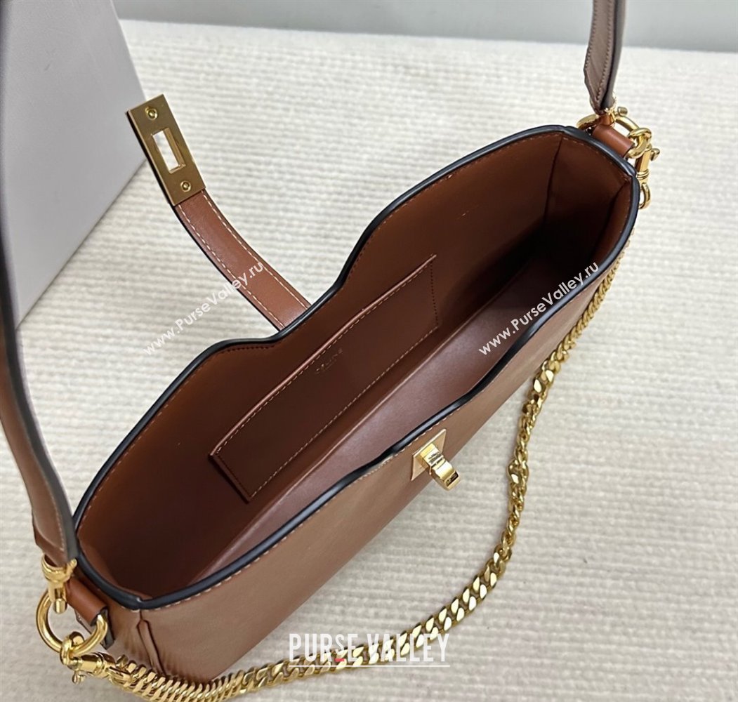 Celine Shoulder Camille16 Soft Bag in Smooth Calfskin Brown 2025 122073 (BL-250807047)