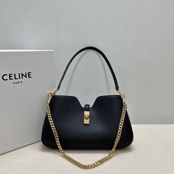 Celine Shoulder Camille16 Soft Bag in Smooth Calfskin Black 2025 122073 (BL-250807048)