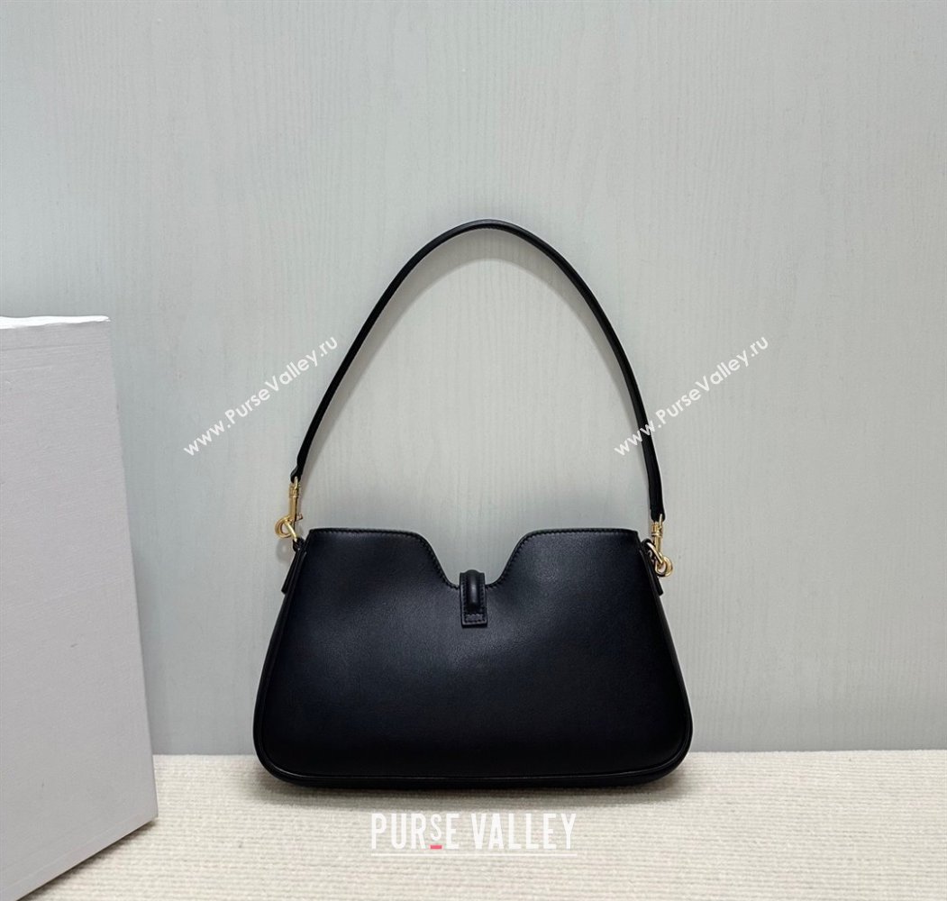 Celine Shoulder Camille16 Soft Bag in Smooth Calfskin Black 2025 122073 (BL-250807048)