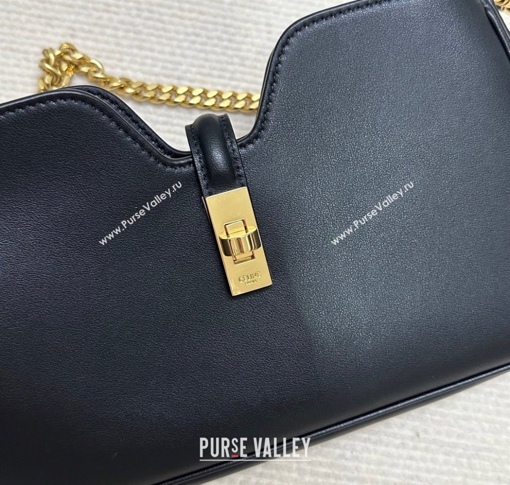 Celine Shoulder Camille16 Soft Bag in Smooth Calfskin Black 2025 122073 (BL-250807048)