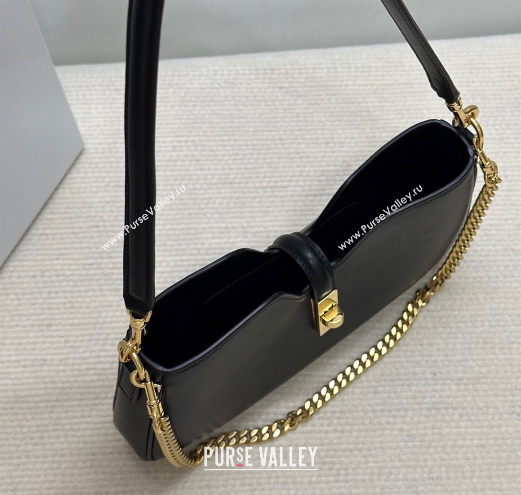 Celine Shoulder Camille16 Soft Bag in Smooth Calfskin Black 2025 122073 (BL-250807048)