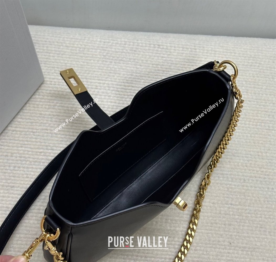 Celine Shoulder Camille16 Soft Bag in Smooth Calfskin Black 2025 122073 (BL-250807048)