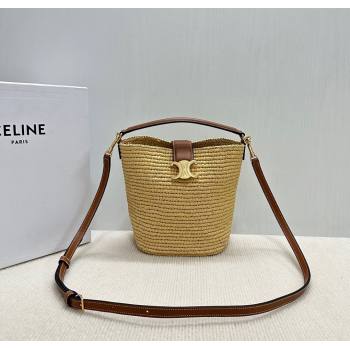 Celine Mini Bucket Louise Bag in Raffia Straw 2025 10N622 (BL-250807052)
