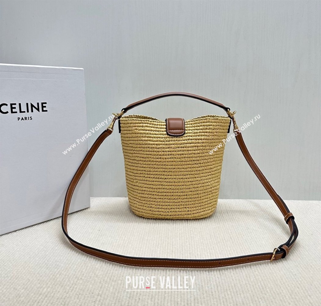 Celine Mini Bucket Louise Bag in Raffia Straw 2025 10N622 (BL-250807052)
