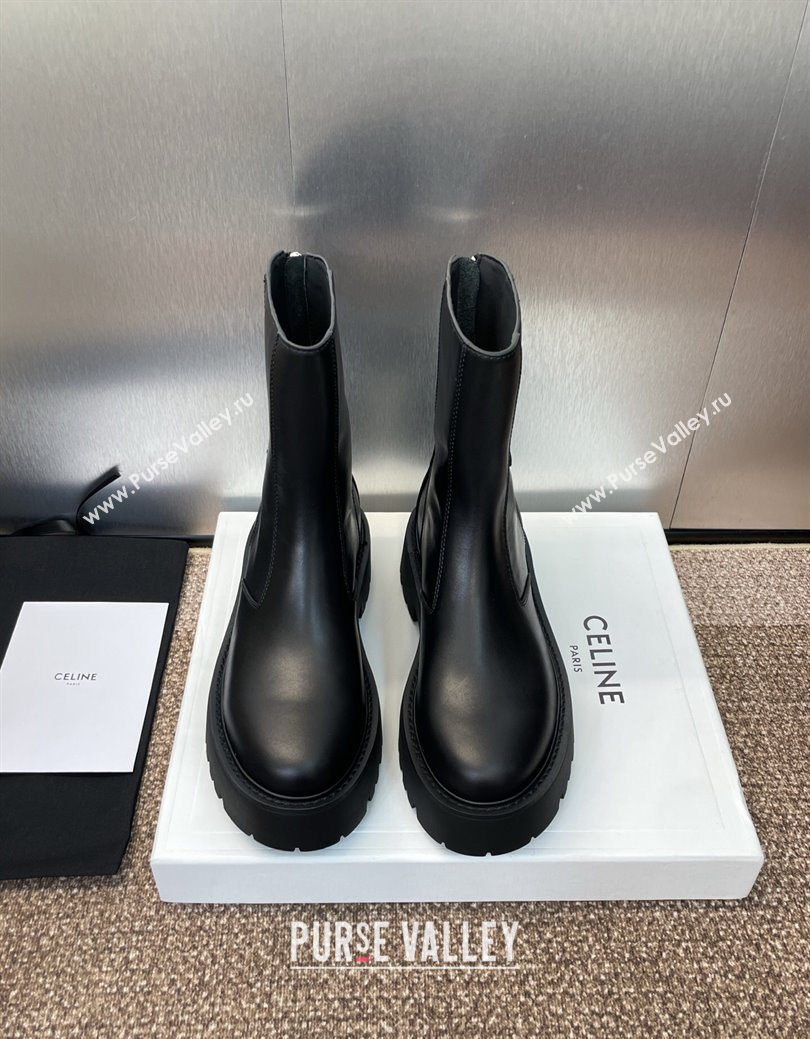 Celine Leather Ankle Boots 4.5cm Black 2025 CE082602 (JC-250826073)