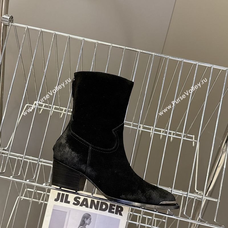 Celine Suede Heel Ankle Boots 4.5cm Black 2025 CE082609 (MD-250826096)