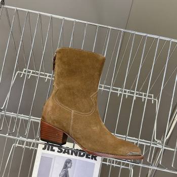 Celine Suede Heel Ankle Boots 4.5cm Brown 2025 CE082609 (MD-250826099)