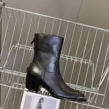Celine Calfskin Heel Ankle Boots 4.5cm Black 2025 CE082609 (MD-250826100)