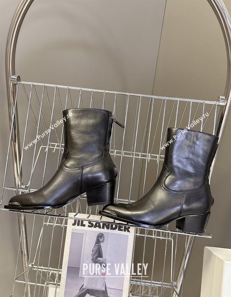 Celine Calfskin Heel Ankle Boots 4.5cm Black 2025 CE082609 (MD-250826100)