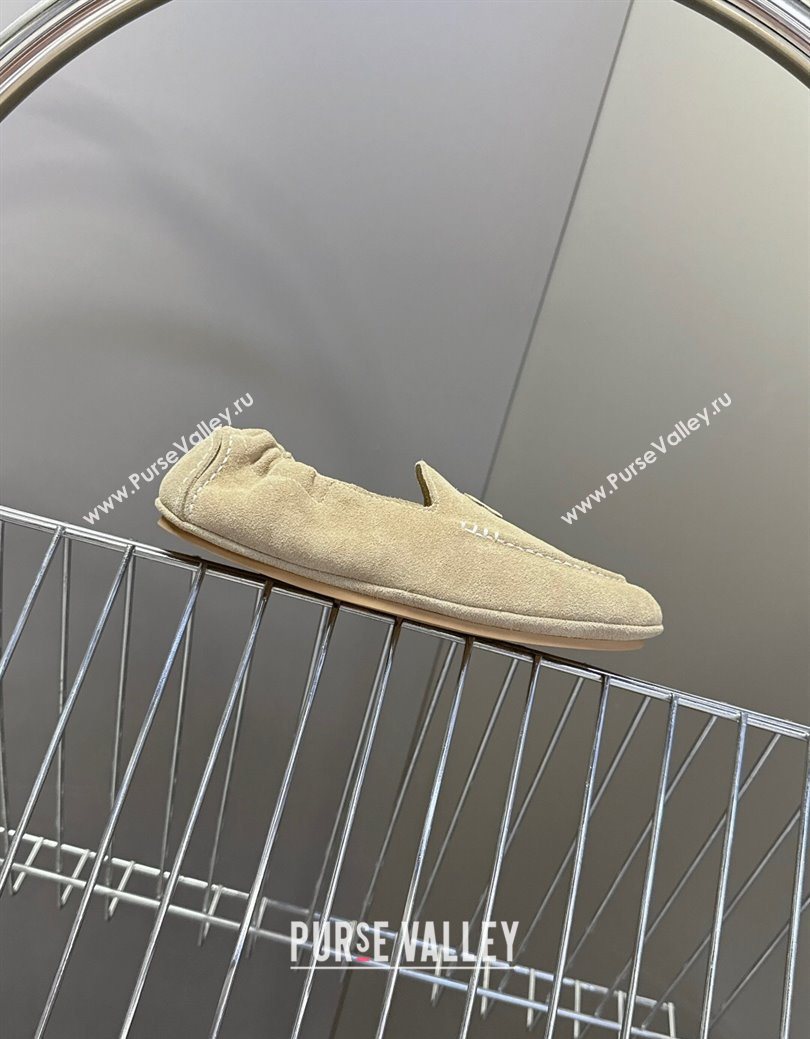 Celine Adam Flat Loafers in Suede Beige 2025 CE082617 (MD-250826131)