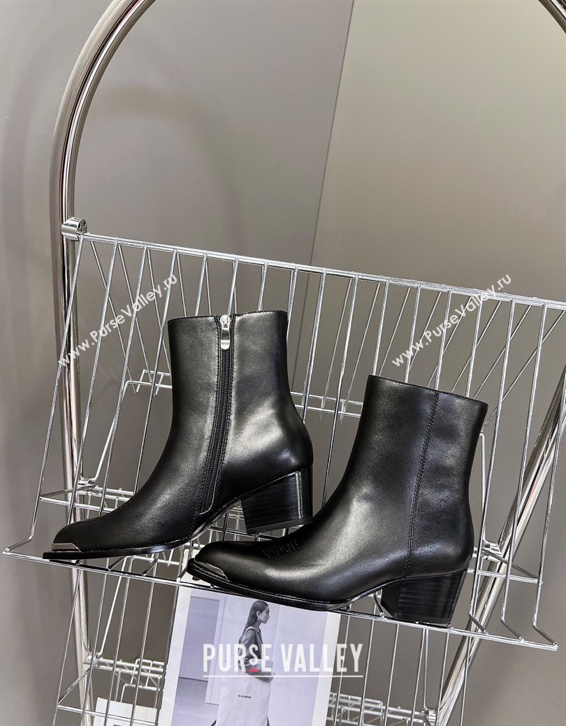 Celine Calfskin Heel Ankle Boots 4.5cm Black 2025 CE082612 (MD-250826112)