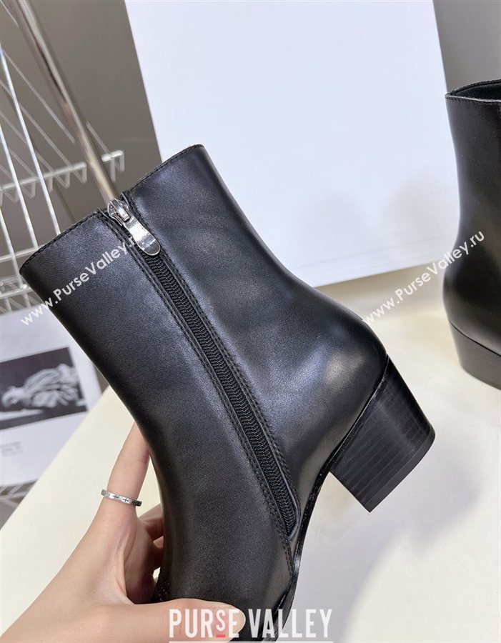 Celine Calfskin Heel Ankle Boots 4.5cm Black 2025 CE082612 (MD-250826112)