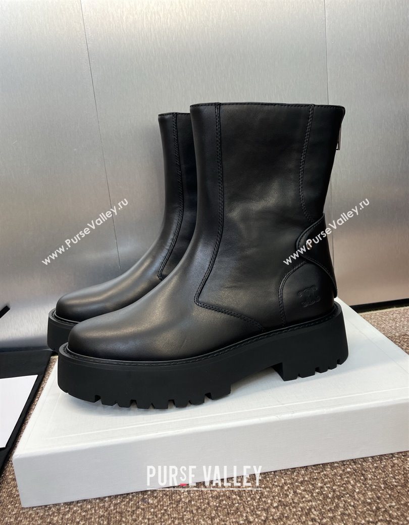 Celine Leather Ankle Boots 4.5cm Black 2025 CE082602 (JC-250826073)