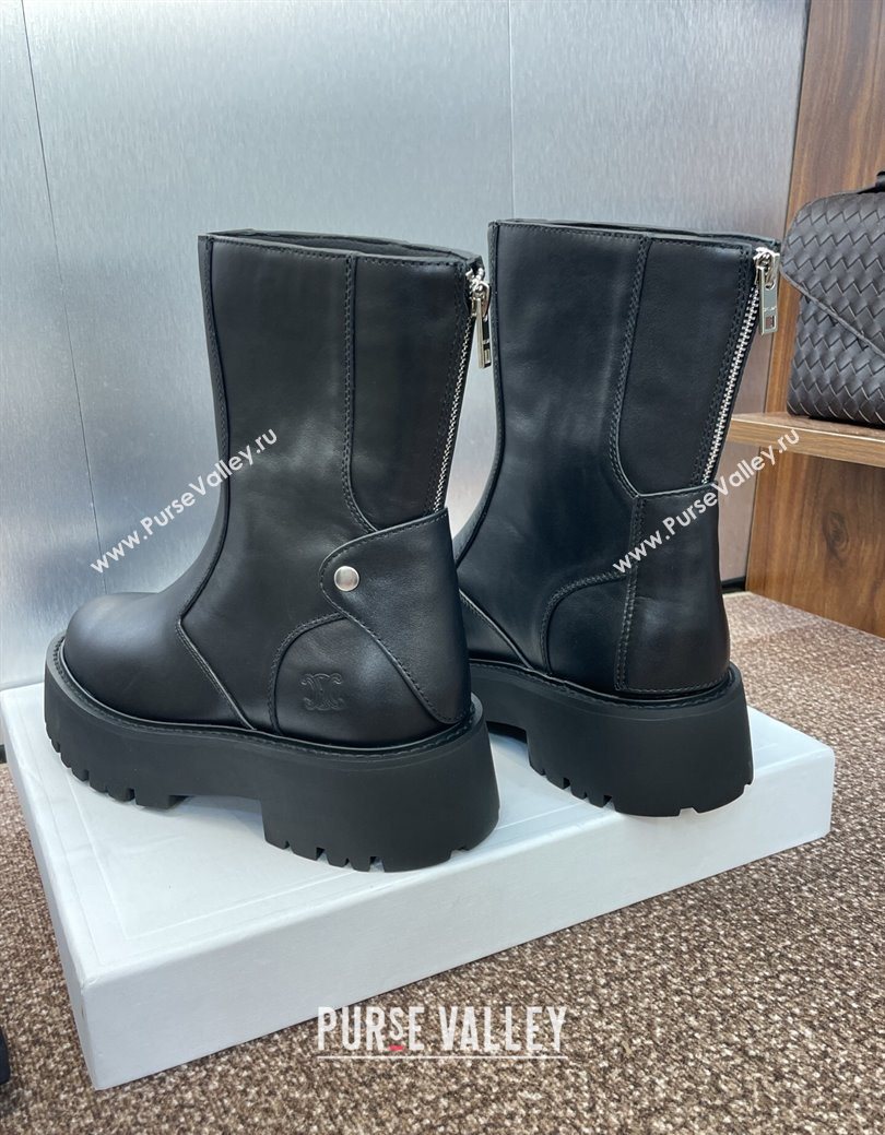 Celine Leather Ankle Boots 4.5cm Black 2025 CE082602 (JC-250826073)