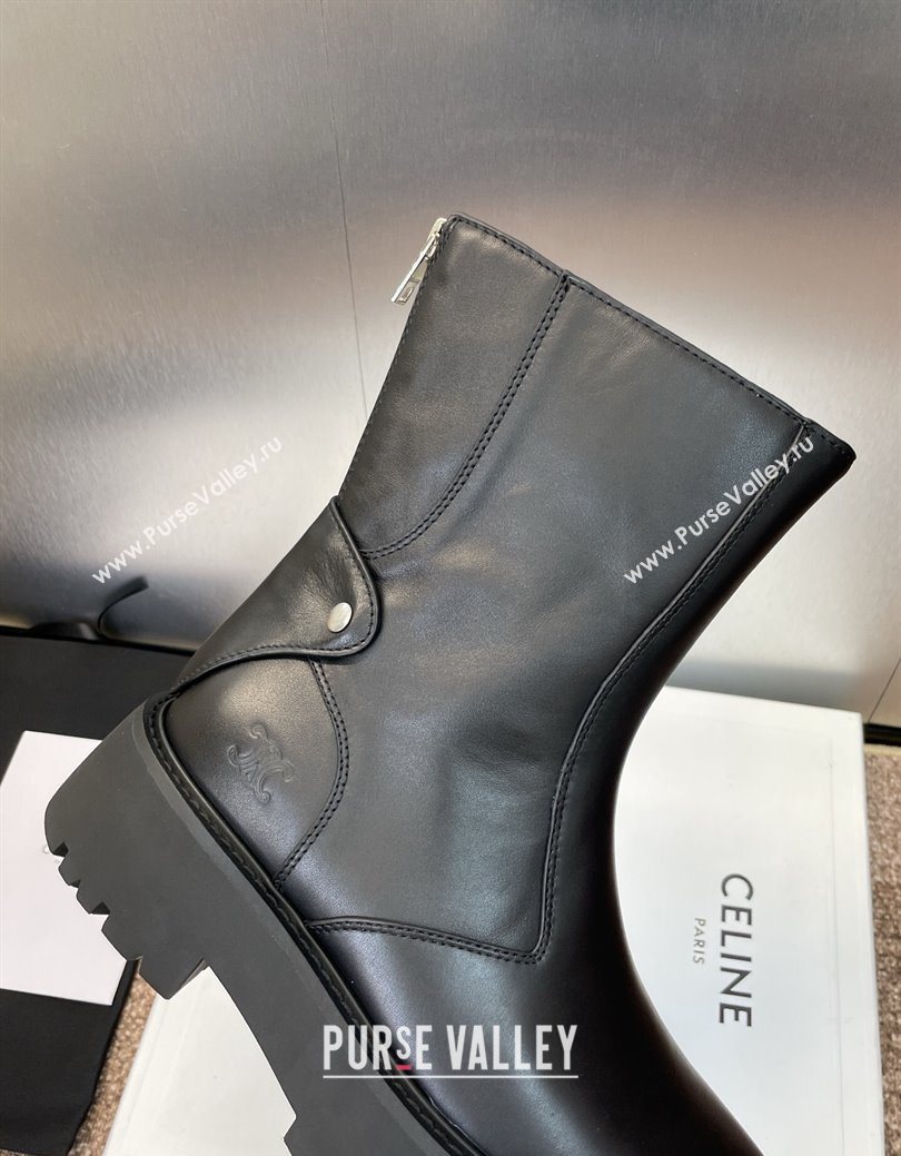 Celine Leather Ankle Boots 4.5cm Black 2025 CE082602 (JC-250826073)