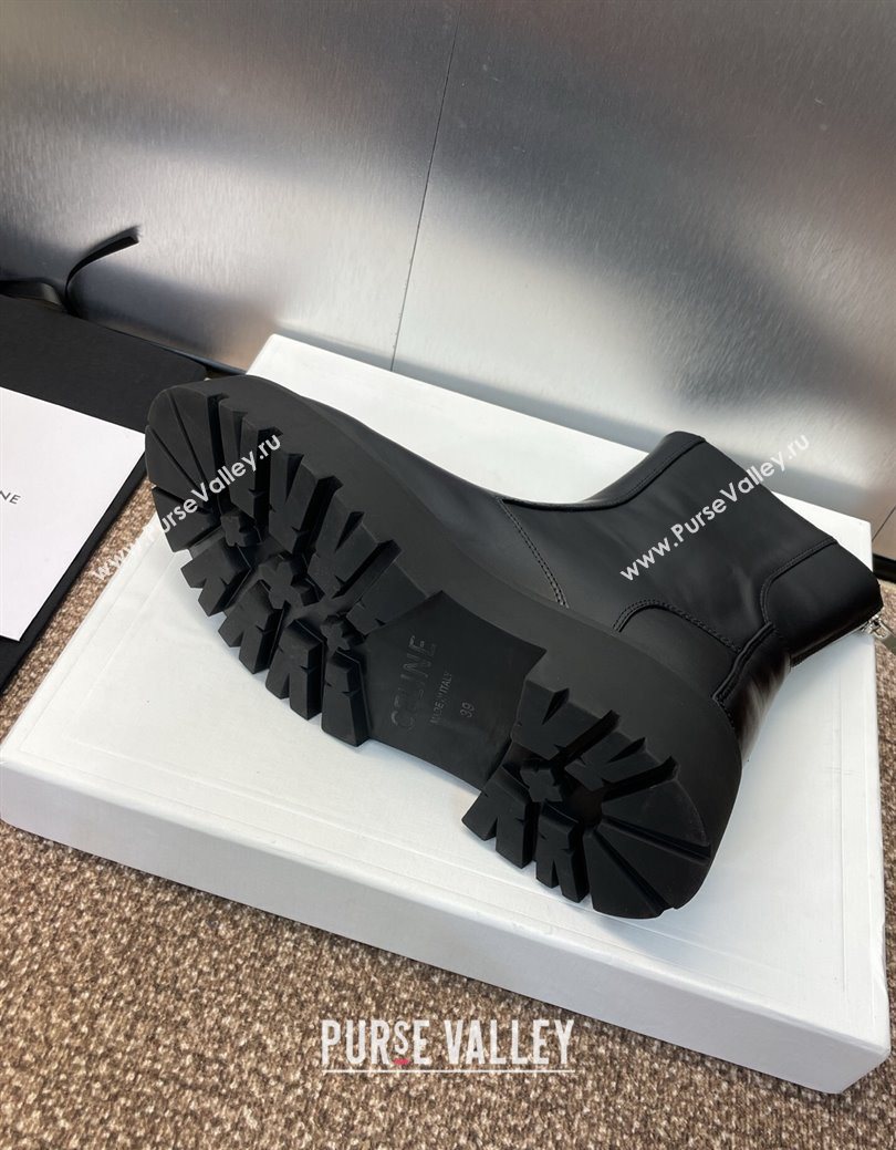 Celine Leather Ankle Boots 4.5cm Black 2025 CE082602 (JC-250826073)