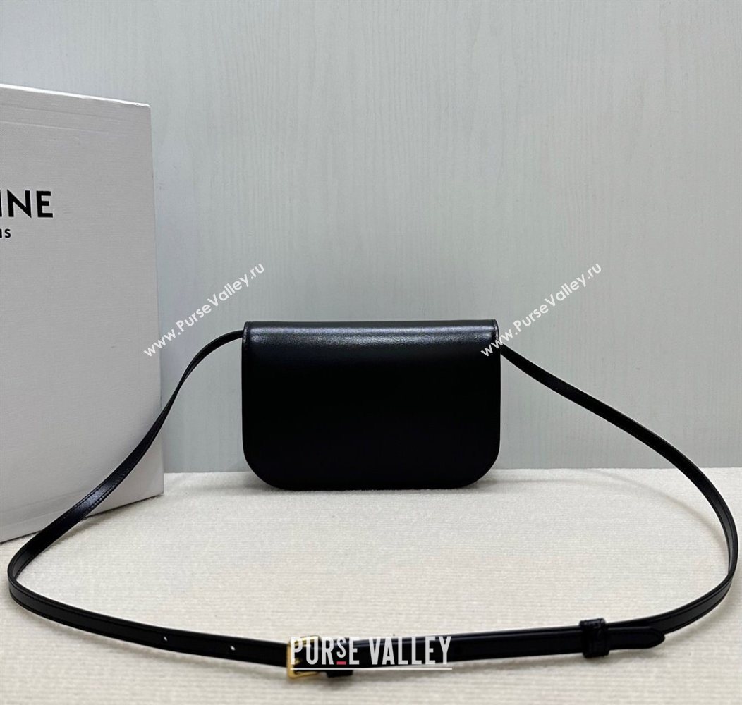 Celine Duo Wallet On Strap Mini Bag in Shiny Calfskin Black 2025 10P673 (BL-250930023)