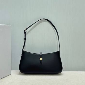 Celine Tina Shoulder Bag in Shiny Calfskin Black 2025 123053 (BL-250930027)