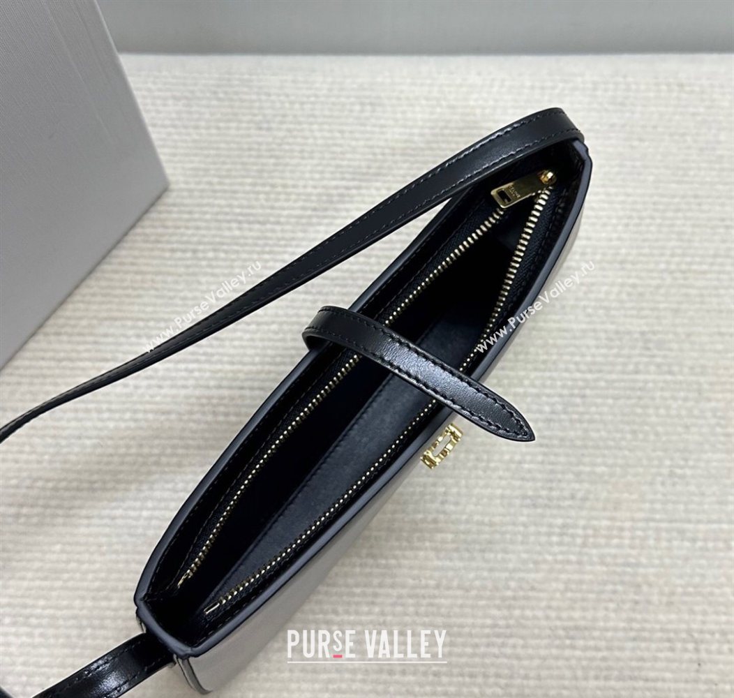 Celine Tina Shoulder Bag in Shiny Calfskin Black 2025 123053 (BL-250930027)