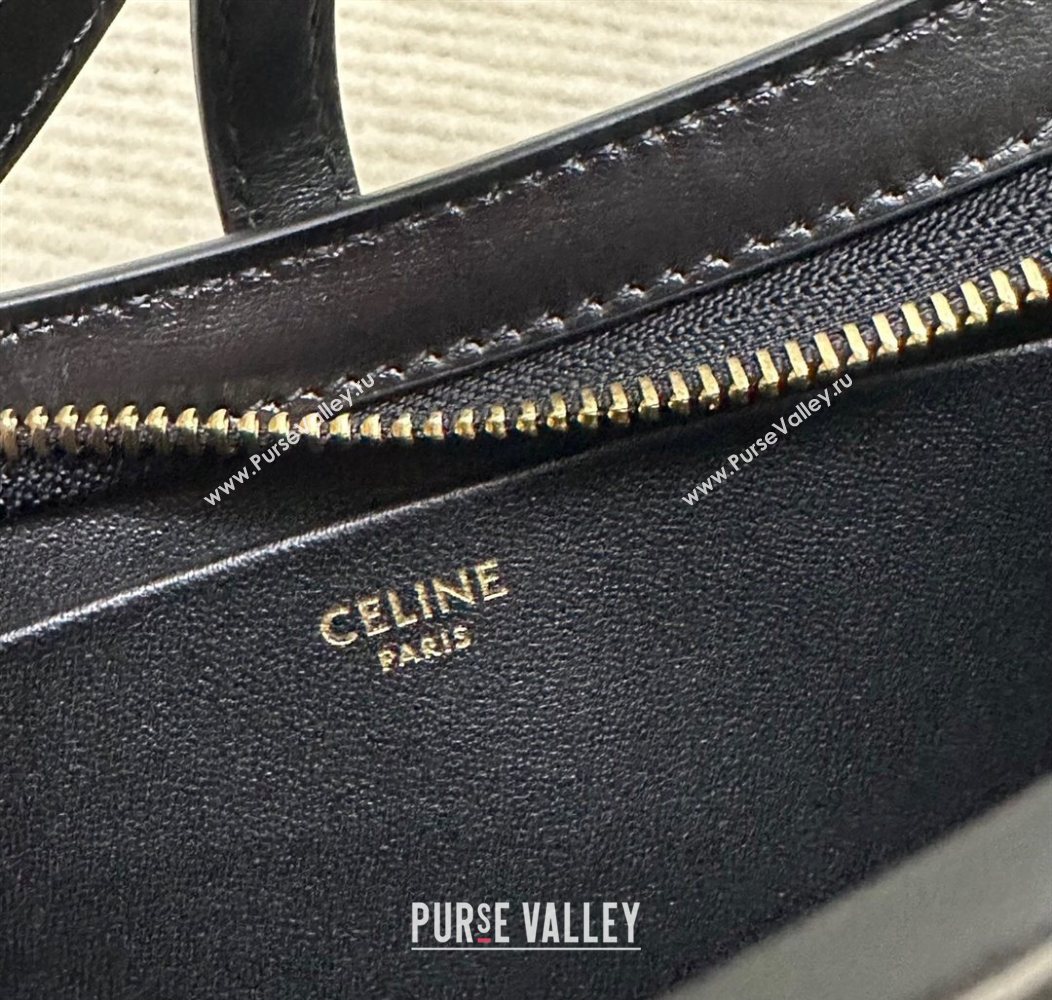 Celine Tina Shoulder Bag in Shiny Calfskin Black 2025 123053 (BL-250930027)