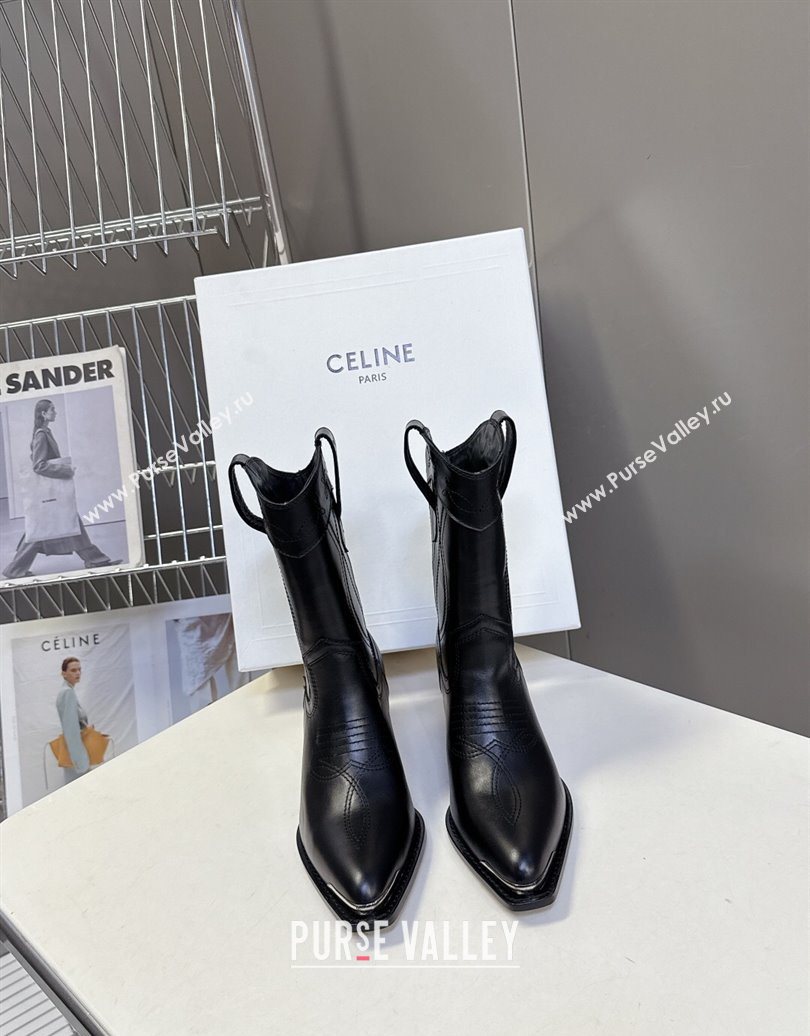 Celine Calfskin Leather Heel Ankle Boots 5cm 2025 CE102401 (MD-251024031)