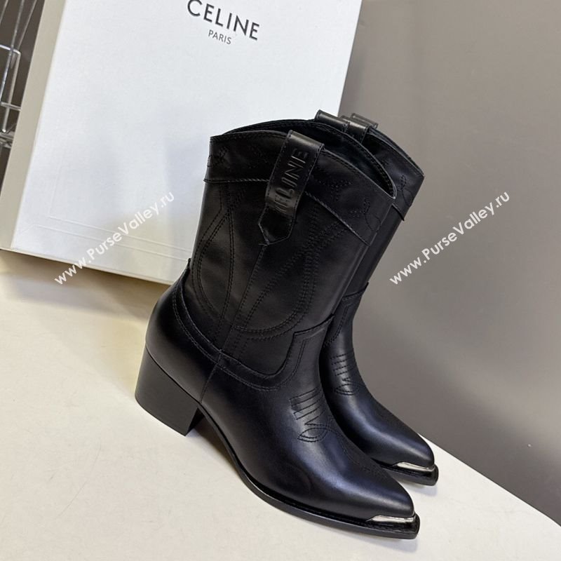 Celine Calfskin Leather Heel Ankle Boots 5cm 2025 CE102401 (MD-251024031)