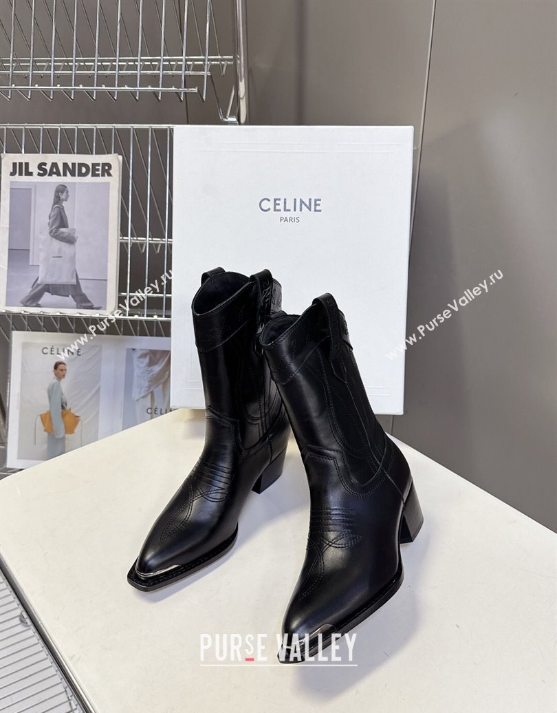 Celine Calfskin Leather Heel Ankle Boots 5cm 2025 CE102401 (MD-251024031)