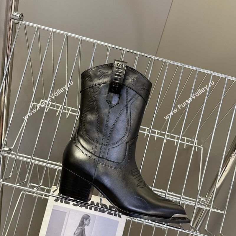 Celine Calfskin Leather Heel Ankle Boots 5cm 2025 CE102401 (MD-251024031)
