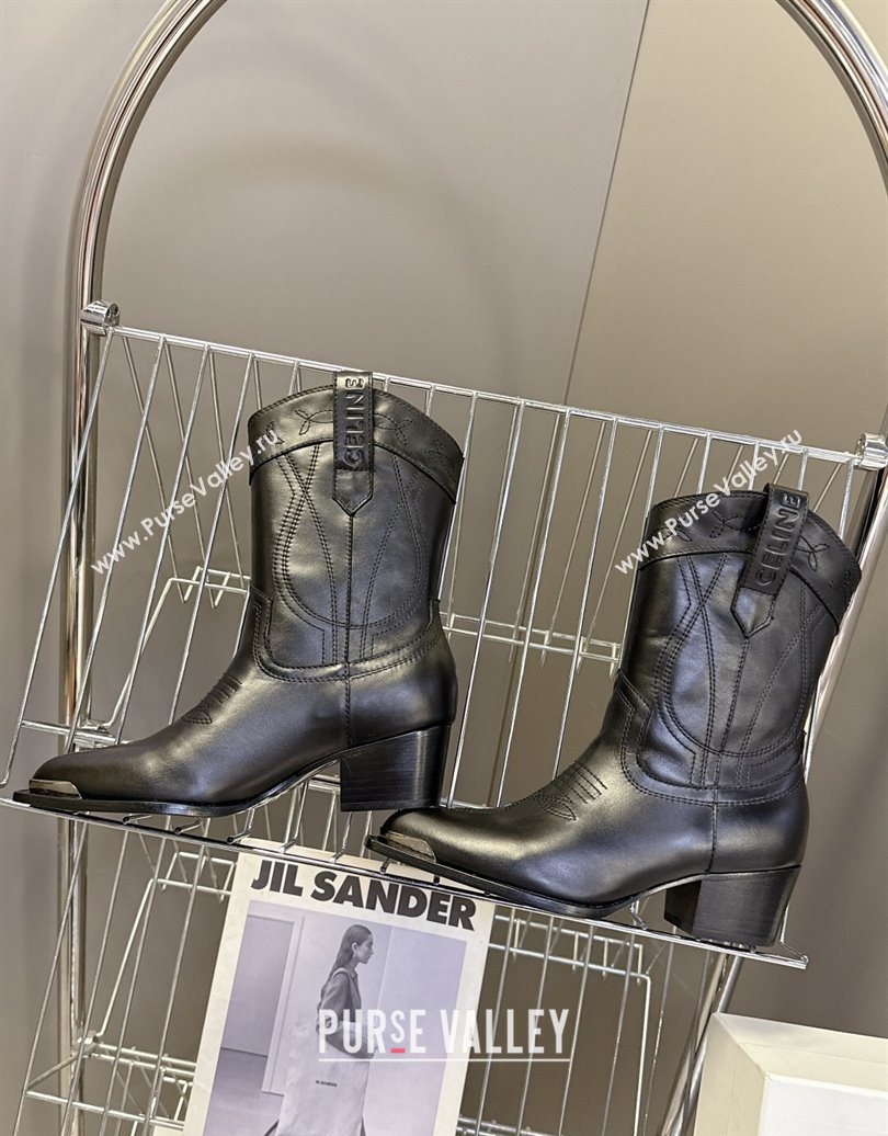 Celine Calfskin Leather Heel Ankle Boots 5cm 2025 CE102401 (MD-251024031)