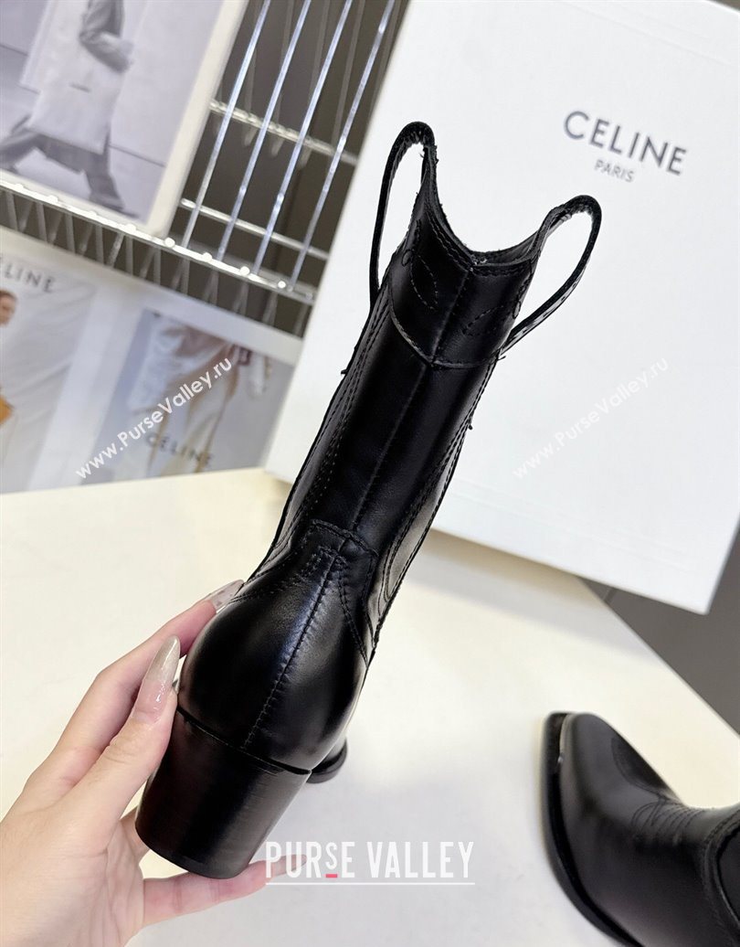 Celine Calfskin Leather Heel Ankle Boots 5cm 2025 CE102401 (MD-251024031)