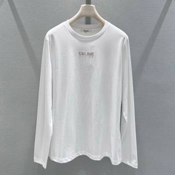 Celine Cotton T-Shirt White 2025 CE110687 (QI-251106089)