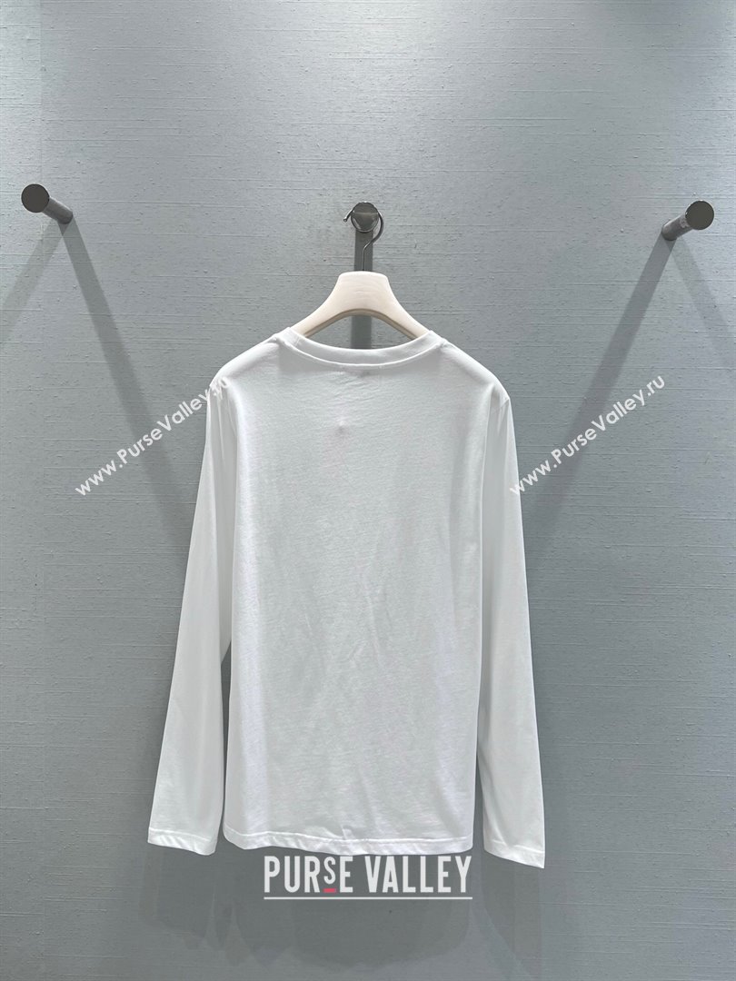 Celine Cotton T-Shirt White 2025 CE110687 (QI-251106089)