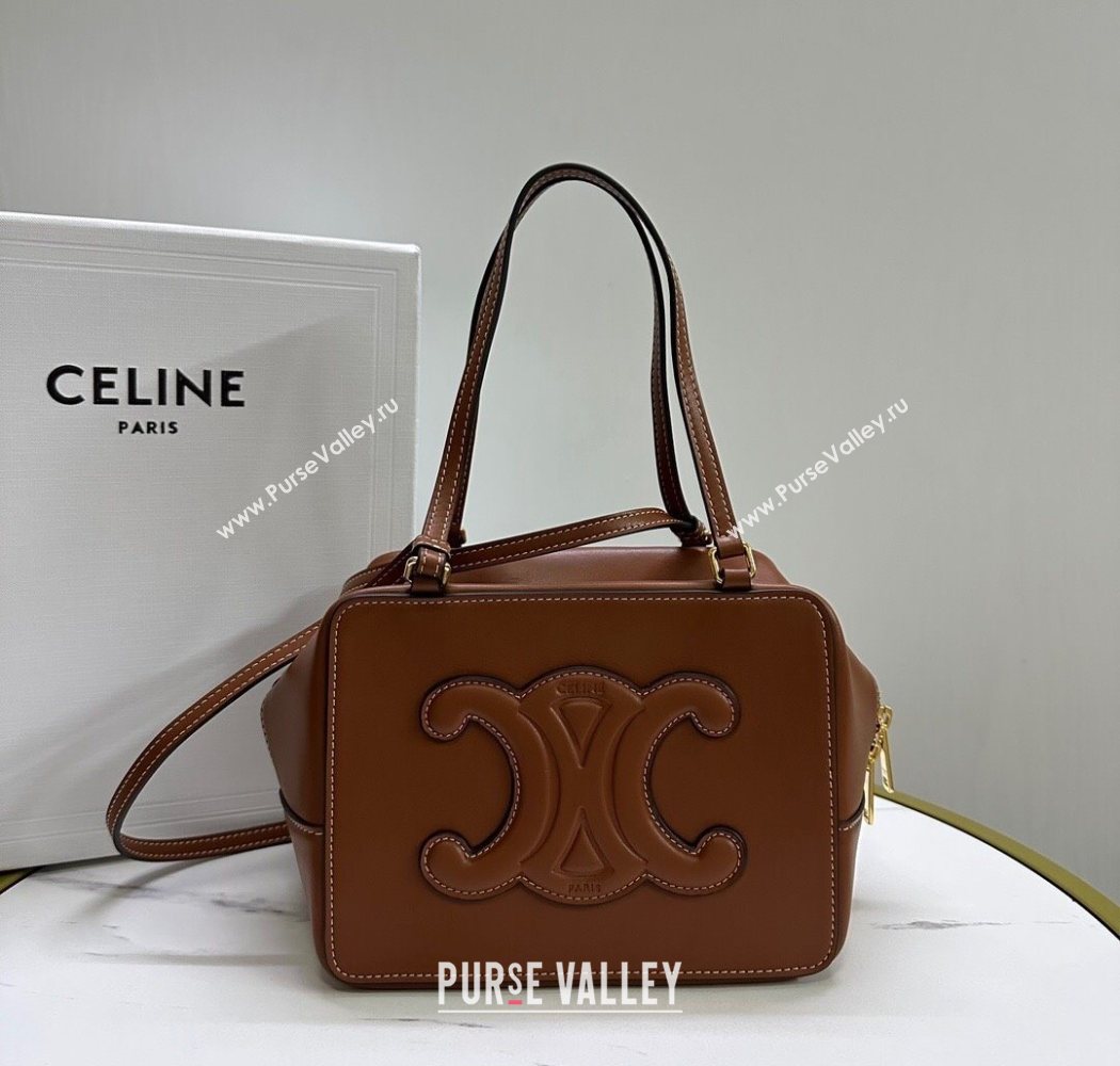 Celine Folded Shoulder Bag in Calfskin Leather Brown 2025 111383 (BL-251124043)