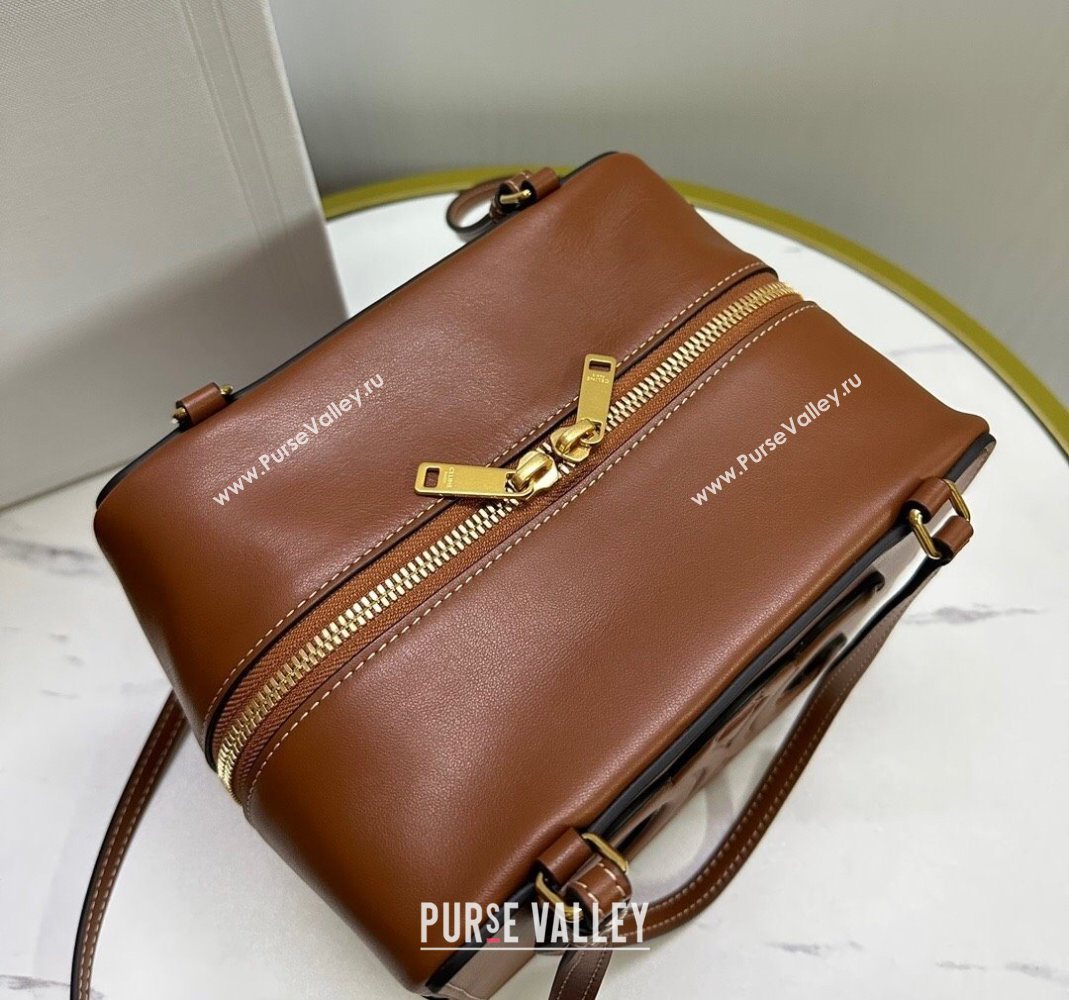 Celine Folded Shoulder Bag in Calfskin Leather Brown 2025 111383 (BL-251124043)