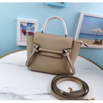 Celine Belt Pico Mini Bag in Grained Leather Beige 2025 194263 (BL-251124031)