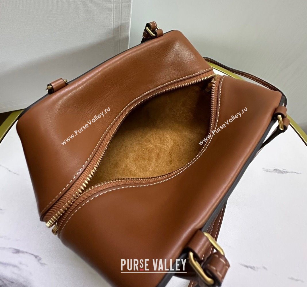 Celine Folded Shoulder Bag in Calfskin Leather Brown 2025 111383 (BL-251124043)