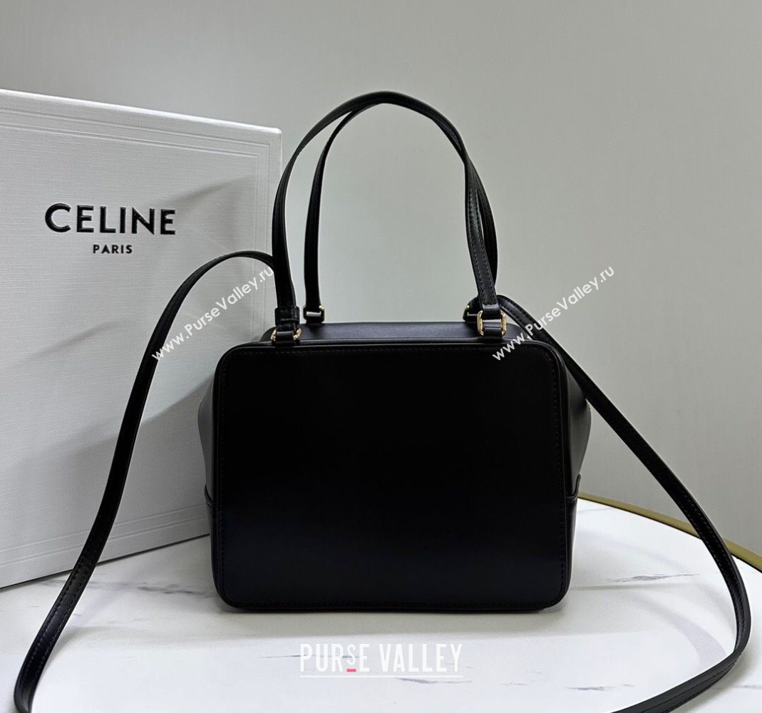 Celine Folded Shoulder Bag in Calfskin Leather Black 2025 111383 (BL-251124044)
