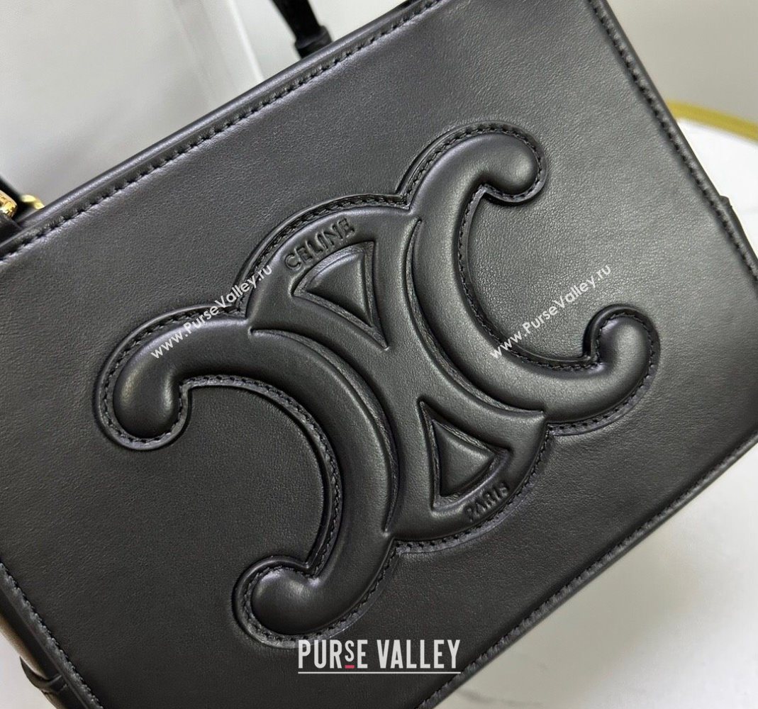 Celine Folded Shoulder Bag in Calfskin Leather Black 2025 111383 (BL-251124044)