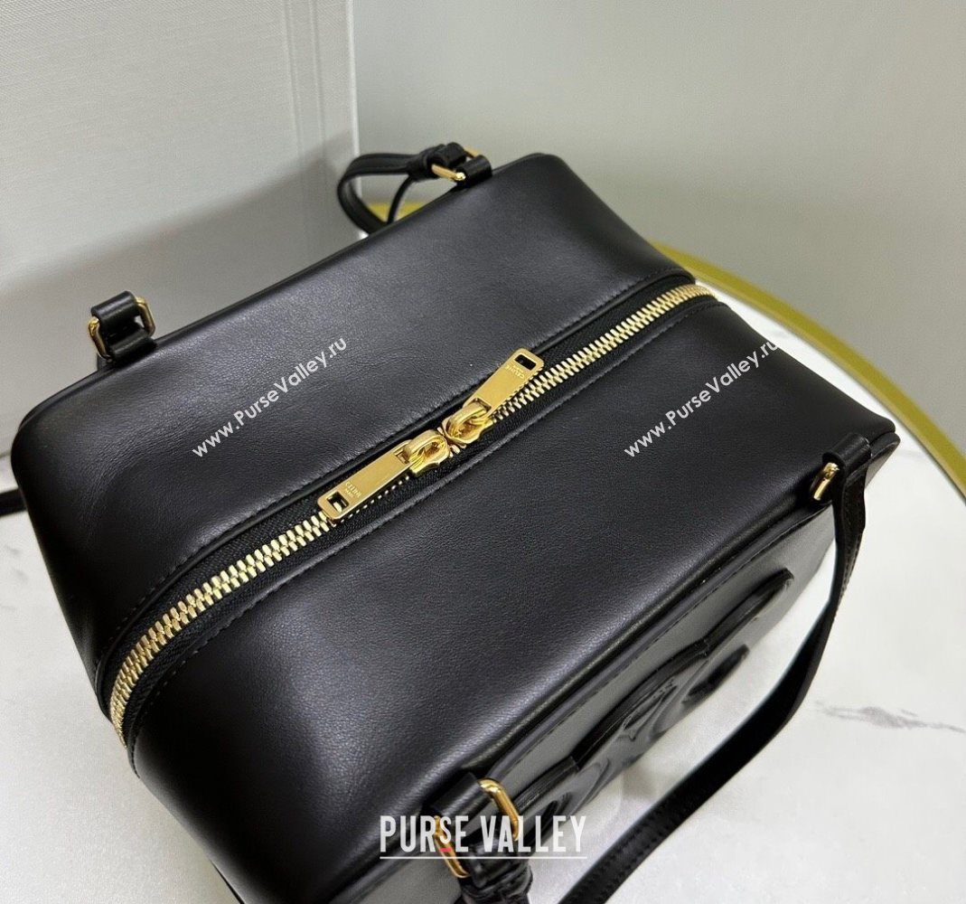 Celine Folded Shoulder Bag in Calfskin Leather Black 2025 111383 (BL-251124044)