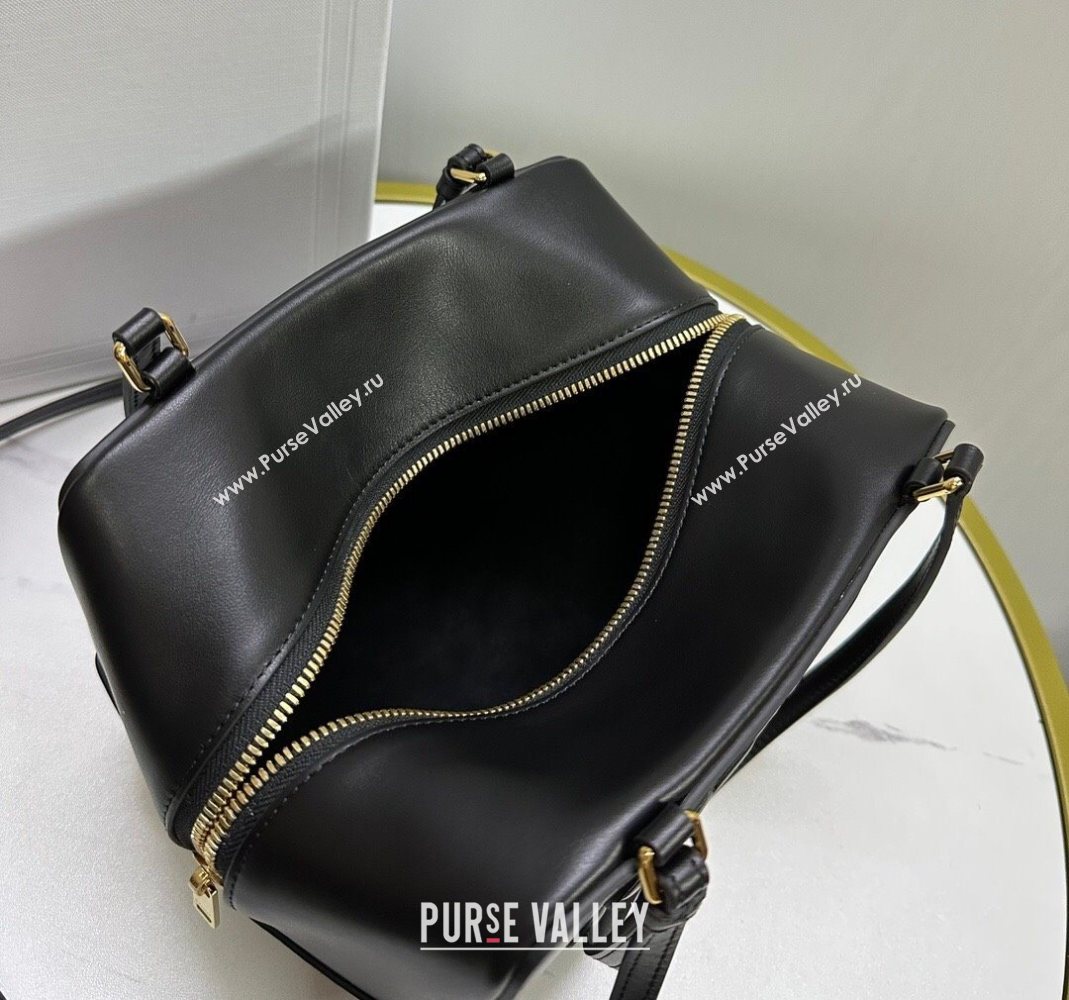 Celine Folded Shoulder Bag in Calfskin Leather Black 2025 111383 (BL-251124044)