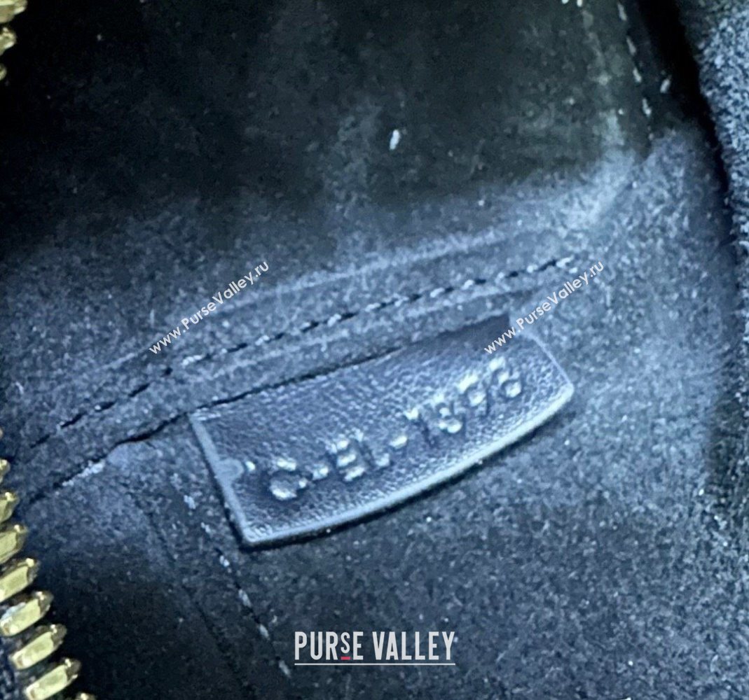 Celine Folded Shoulder Bag in Calfskin Leather Black 2025 111383 (BL-251124044)