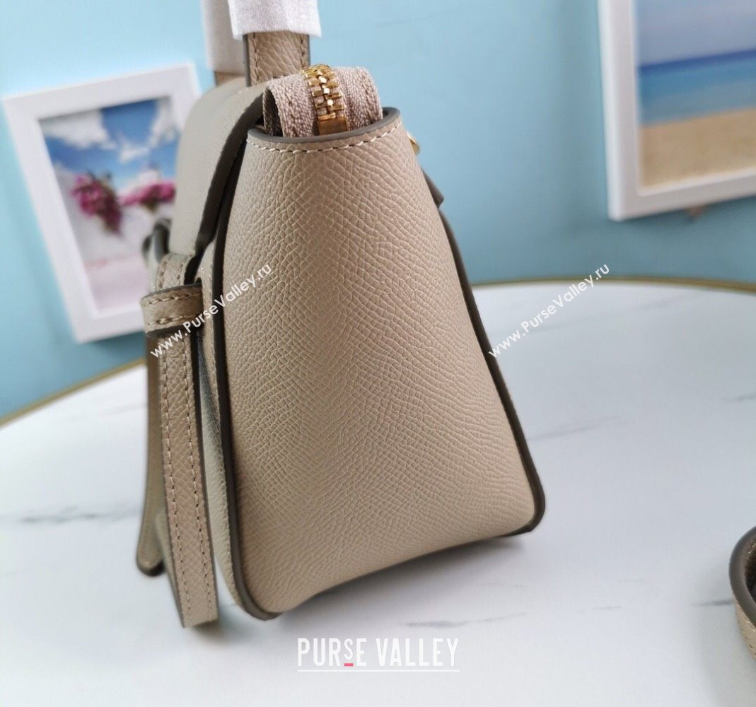 Celine Belt Pico Mini Bag in Grained Leather Beige 2025 194263 (BL-251124031)