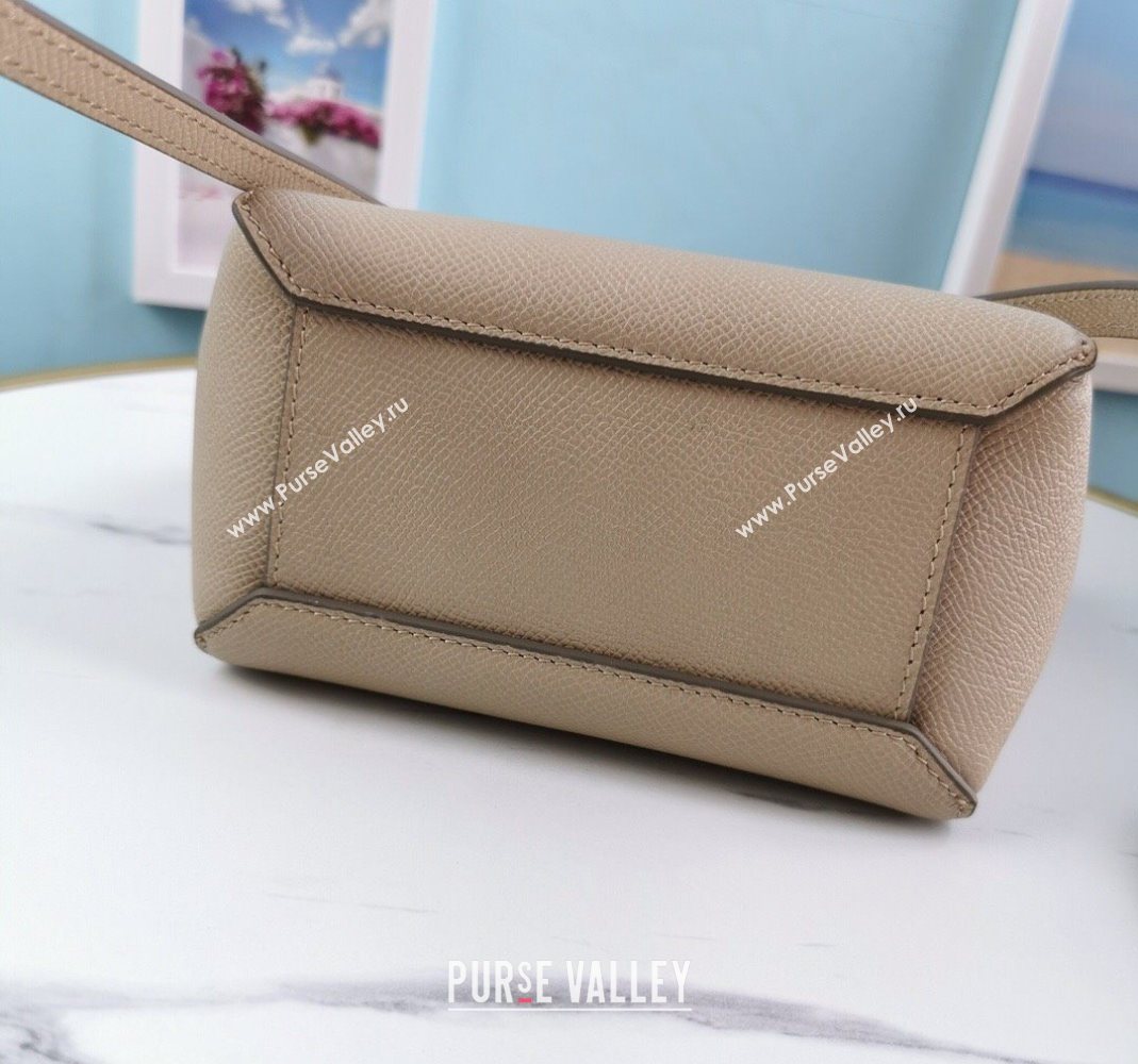 Celine Belt Pico Mini Bag in Grained Leather Beige 2025 194263 (BL-251124031)