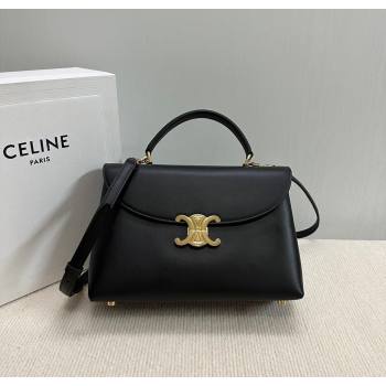 Celine Medium Nino Top Handle bag in Smooth Calfskin Black 2025 117523 (BL-251124055)