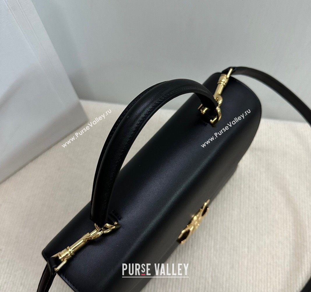 Celine Medium Nino Top Handle bag in Smooth Calfskin Black 2025 117523 (BL-251124055)