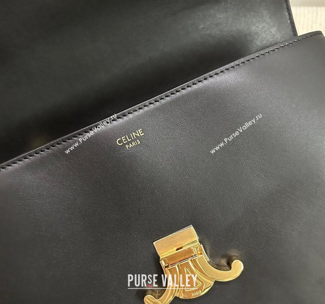 Celine Medium Nino Top Handle bag in Smooth Calfskin Black 2025 117523 (BL-251124055)