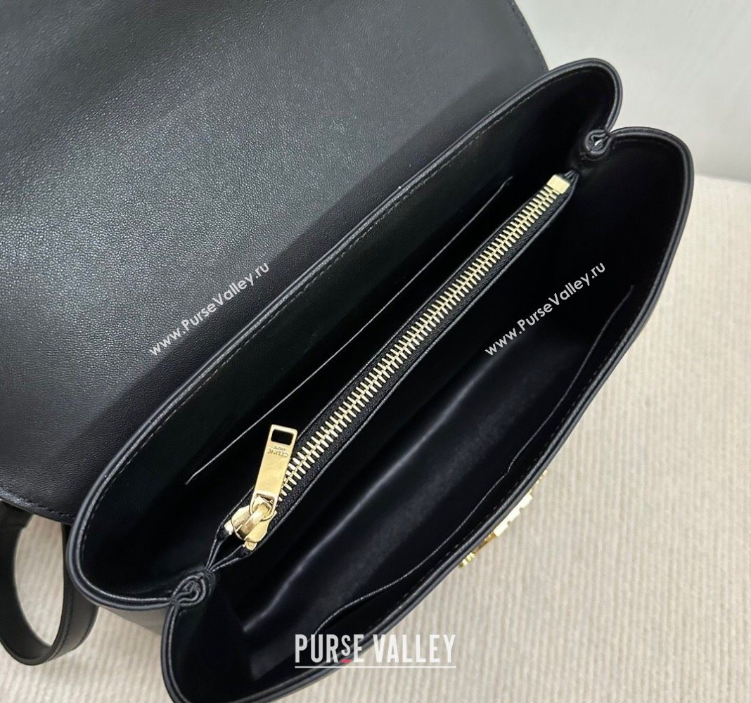 Celine Medium Nino Top Handle bag in Smooth Calfskin Black 2025 117523 (BL-251124055)