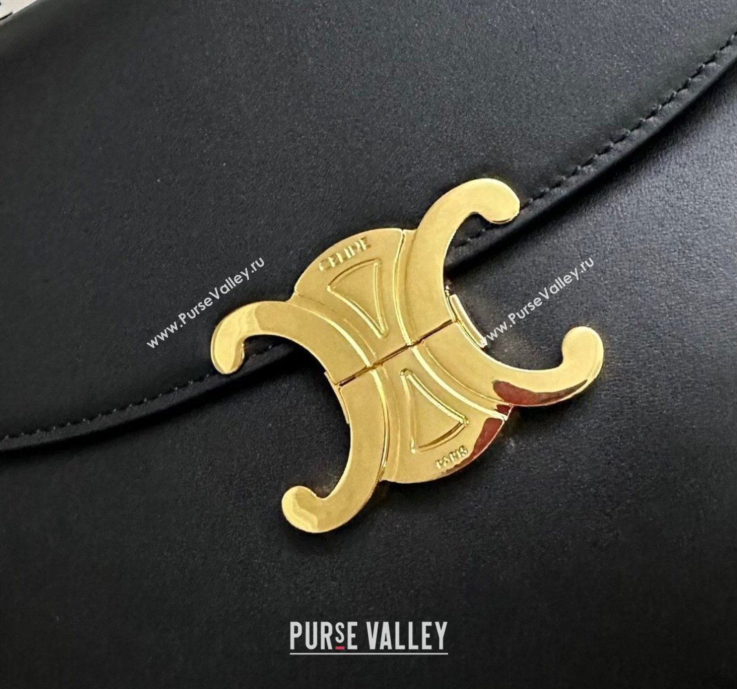 Celine Medium Nino Top Handle bag in Smooth Calfskin Black 2025 117523 (BL-251124055)