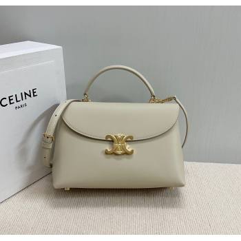 Celine Medium Nino Top Handle bag in Smooth Calfskin Light Beige 2025 117523 (BL-251124056)